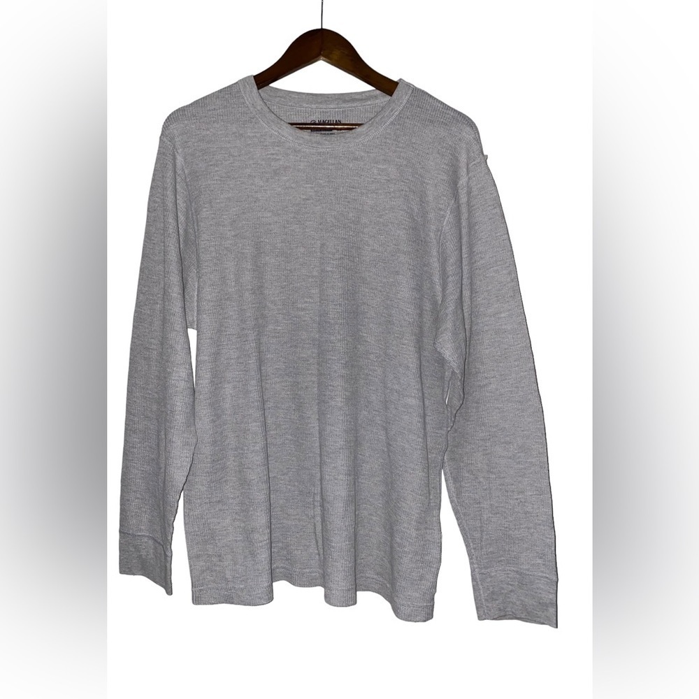Magellan‎ Thermal Gray Shirt Outdoor Hiking Fishing Trail Walks Chore Women XL